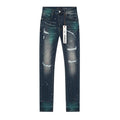 Purple Brand Dark Blue Distressed Paint Splatter Jeans ¡ª hero