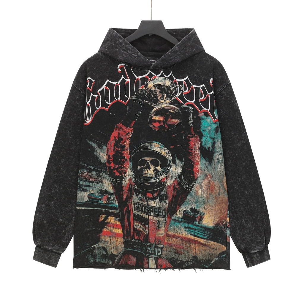 Godspeed Death Before Race Graphic Hoodie ¡ª hero