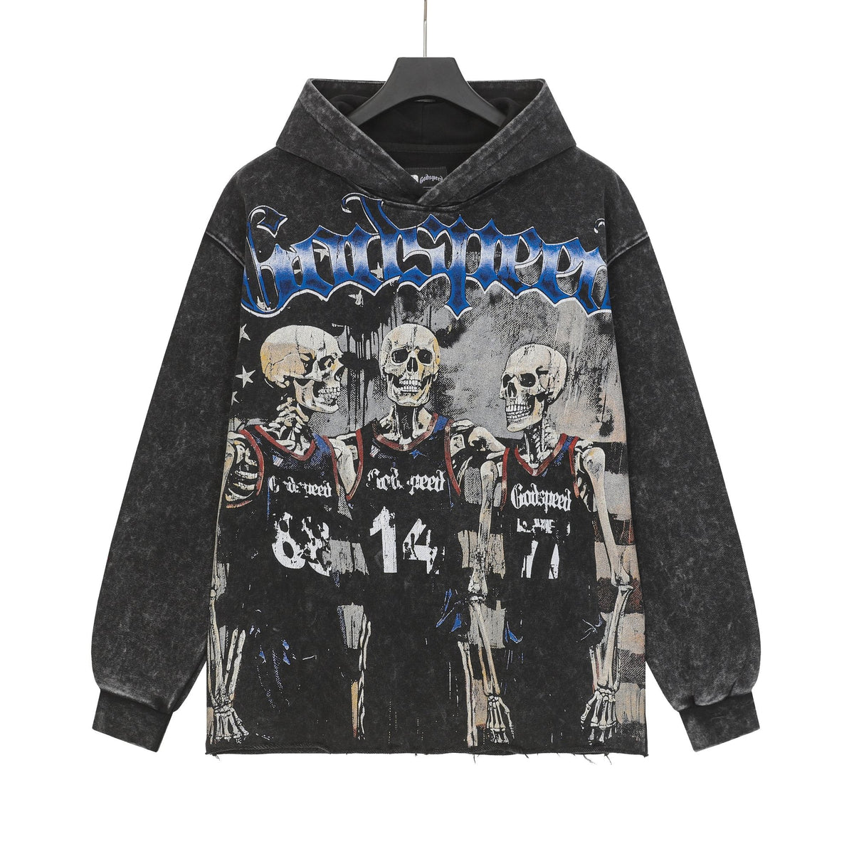 Godspeed Pain No Gain Acid Wash Graphic Hoodie ¡ª hero