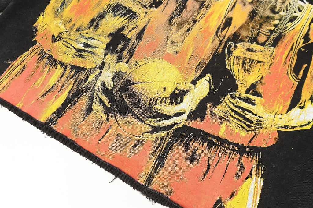 Godspeed Fortis Fortuna Adiuvat Skull Graphic Hoodie ¡ª detail