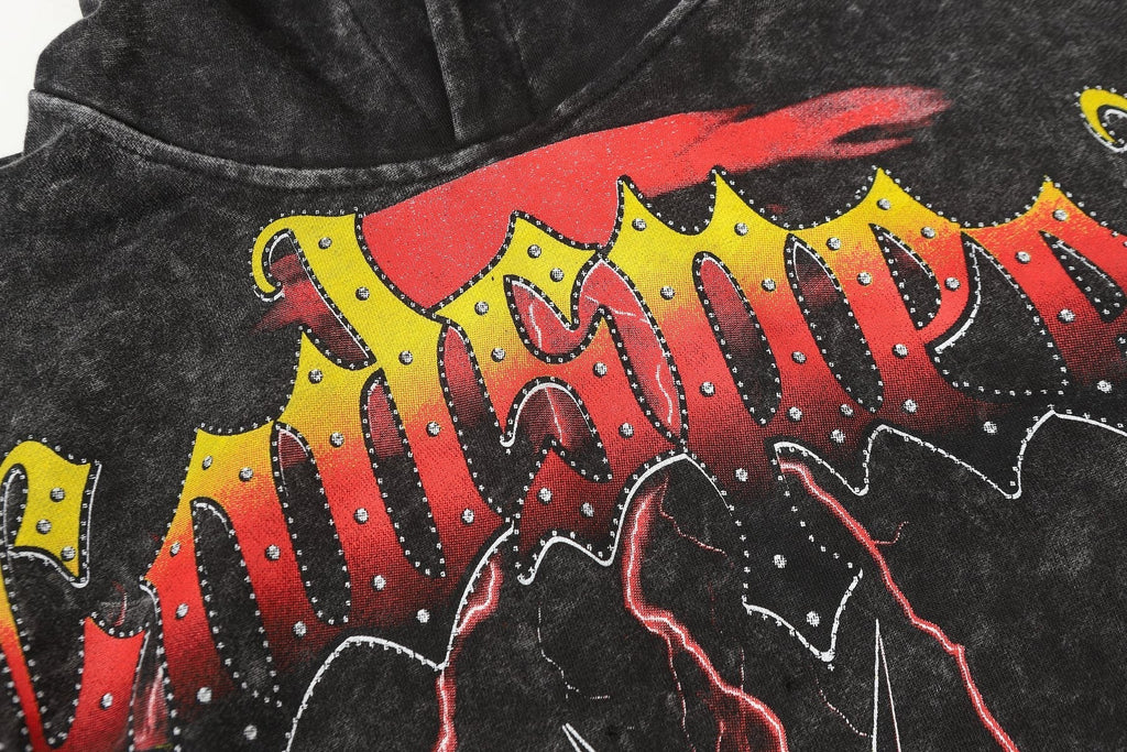 Godspeed Statue Graphic Washed Hoodie ¡ª detail