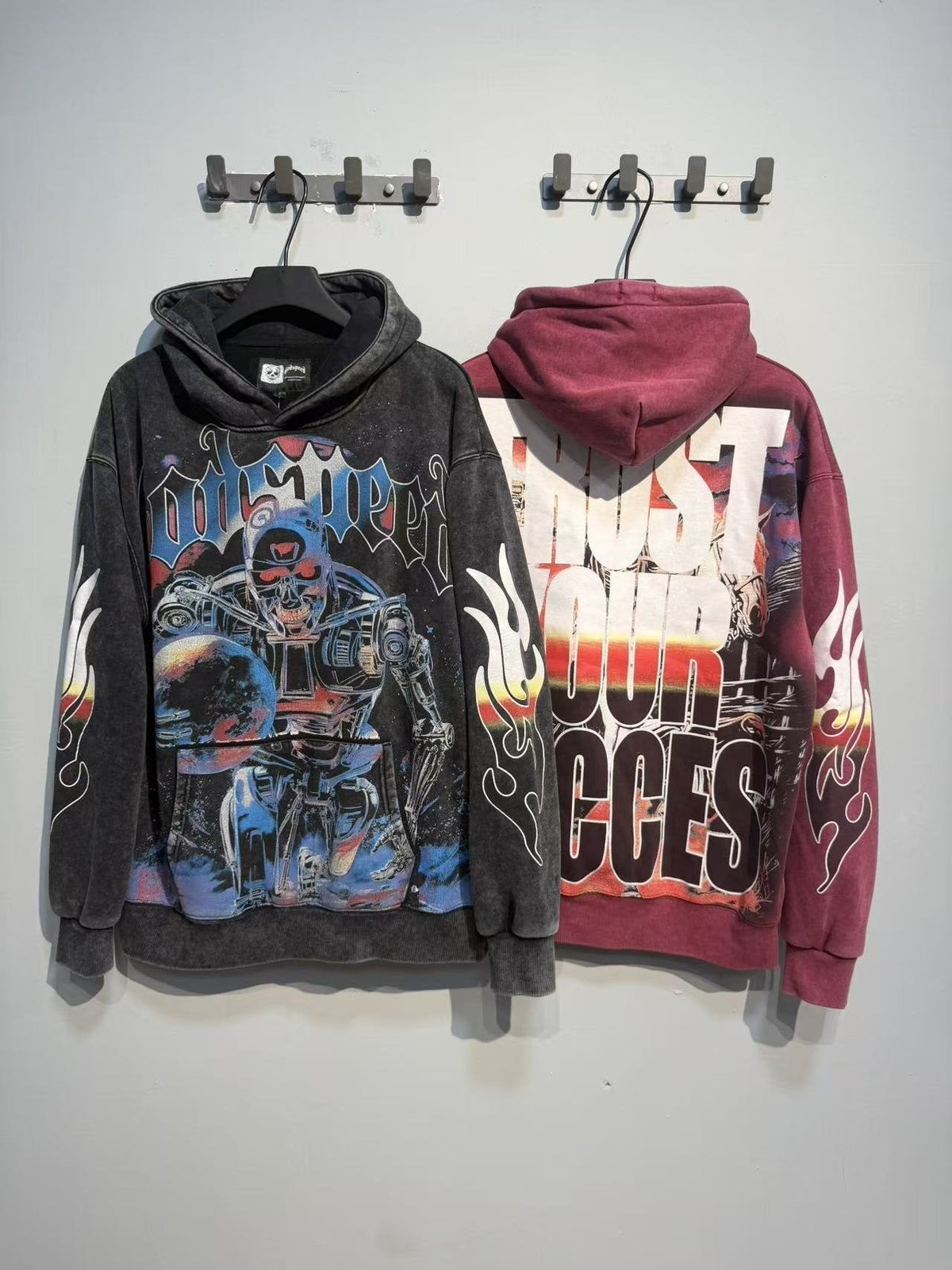 Godspeed Acid-Wash Graphic Pullover Hoodie ¡ª context