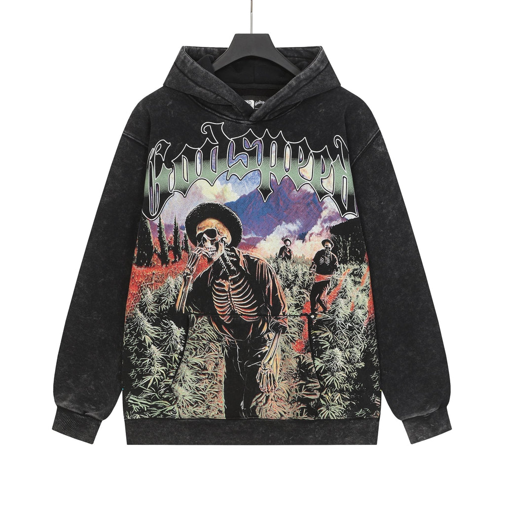 Godspeed Out of Many One Graphic Acid Wash Hoodie ¡ª hero