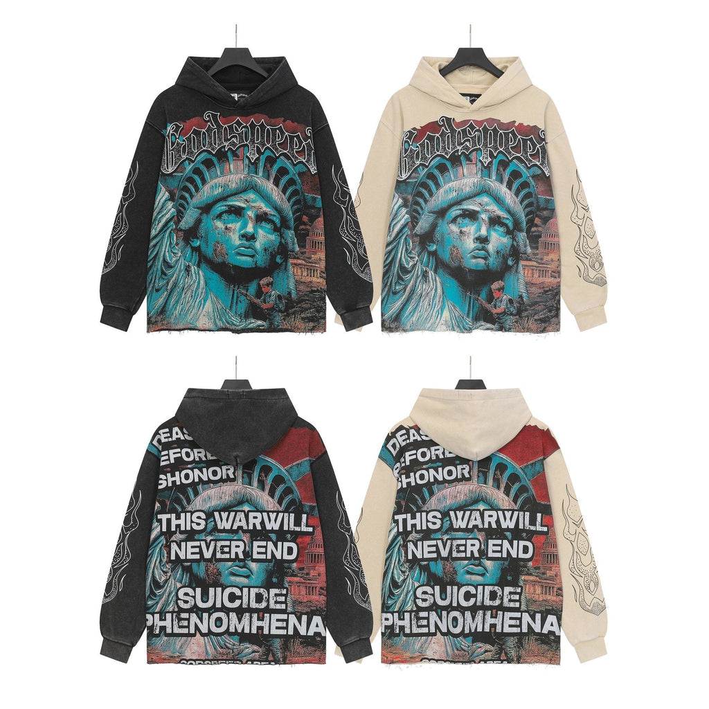 Godspeed Never End War Graphic Hoodie ¡ª comparison
