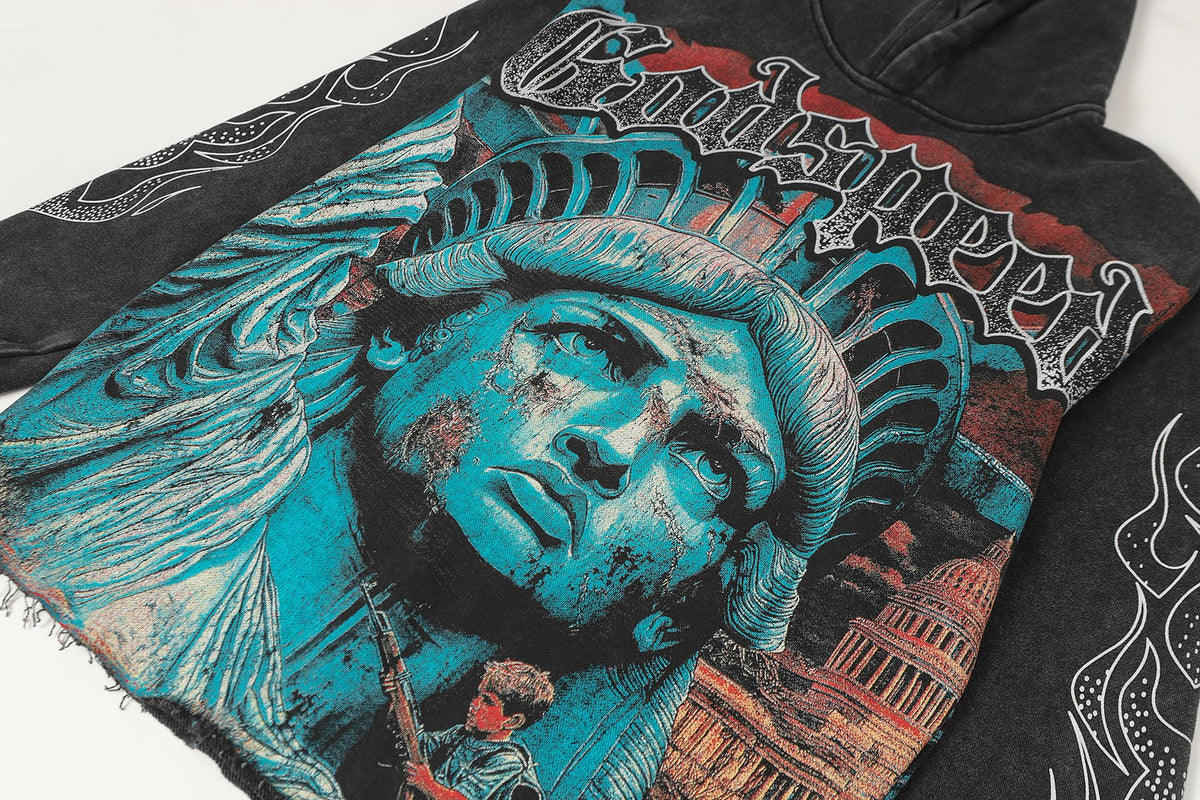 Godspeed Never End War Graphic Hoodie ¡ª detail
