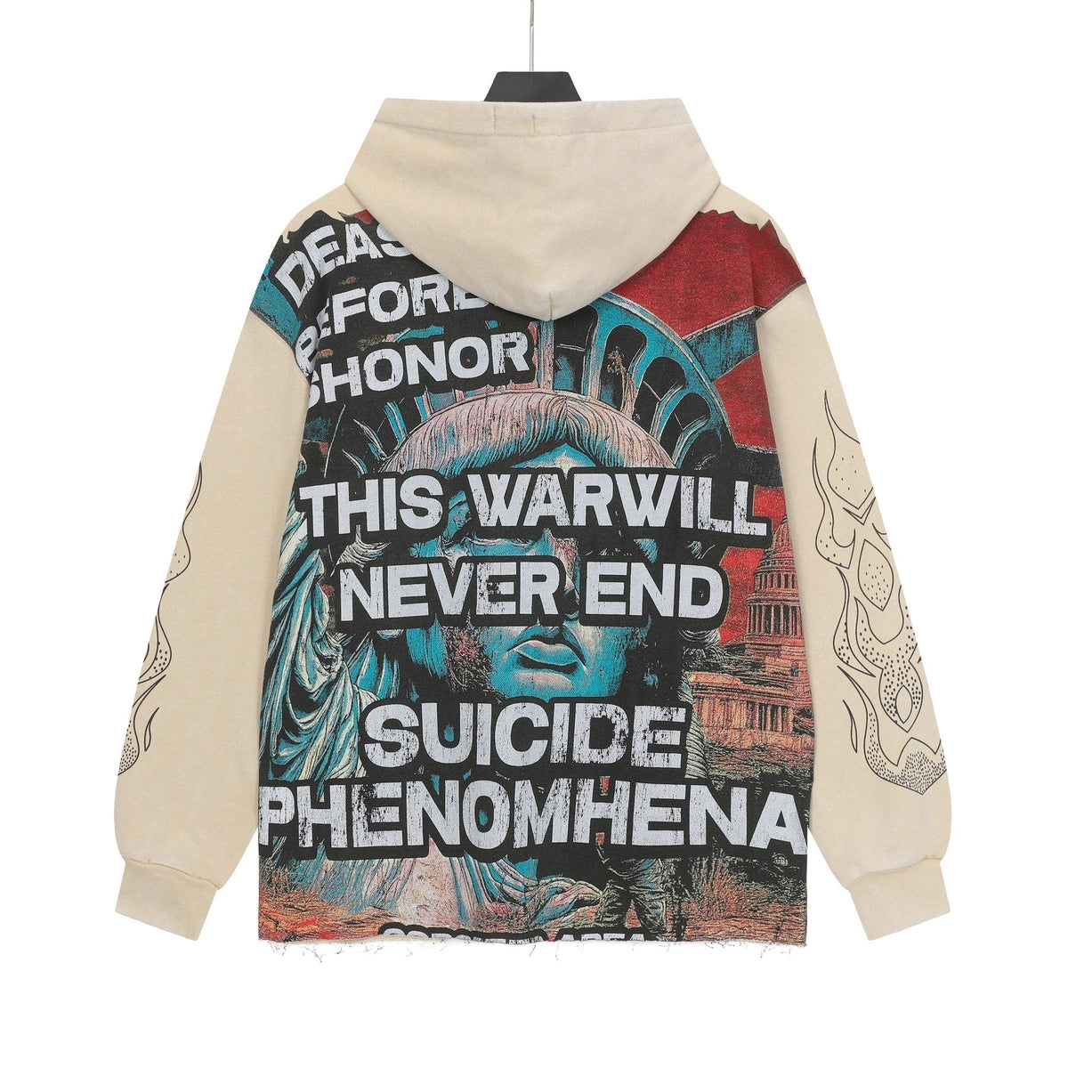 Godspeed Never End War Graphic Hoodie ¡ª back