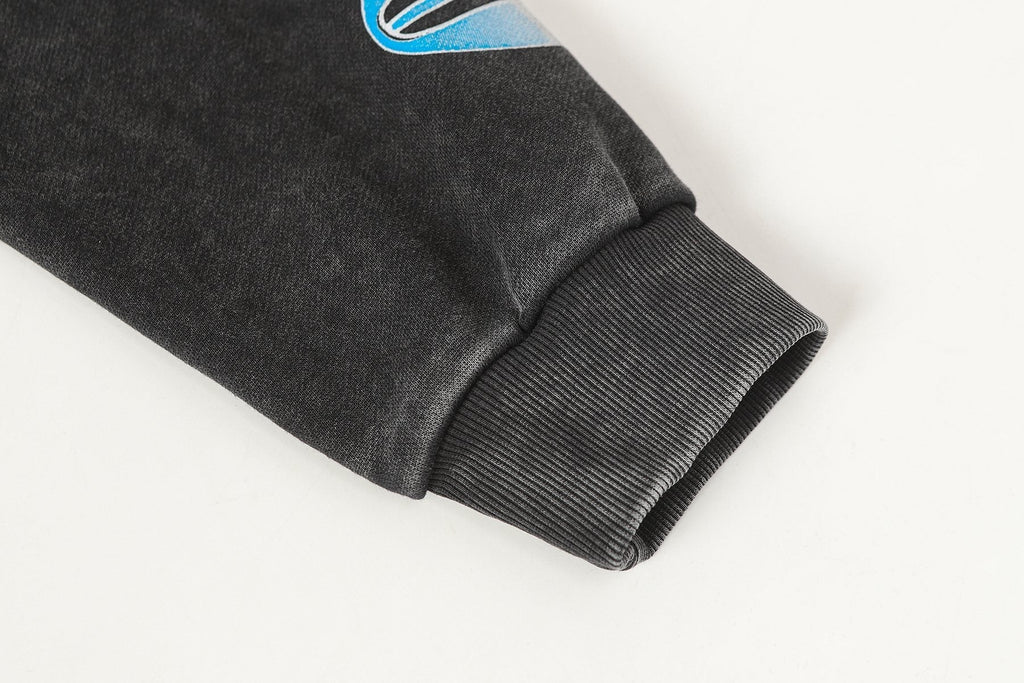 Godspeed Rock Graphic Distressed Hem Hoodie ¡ª detail