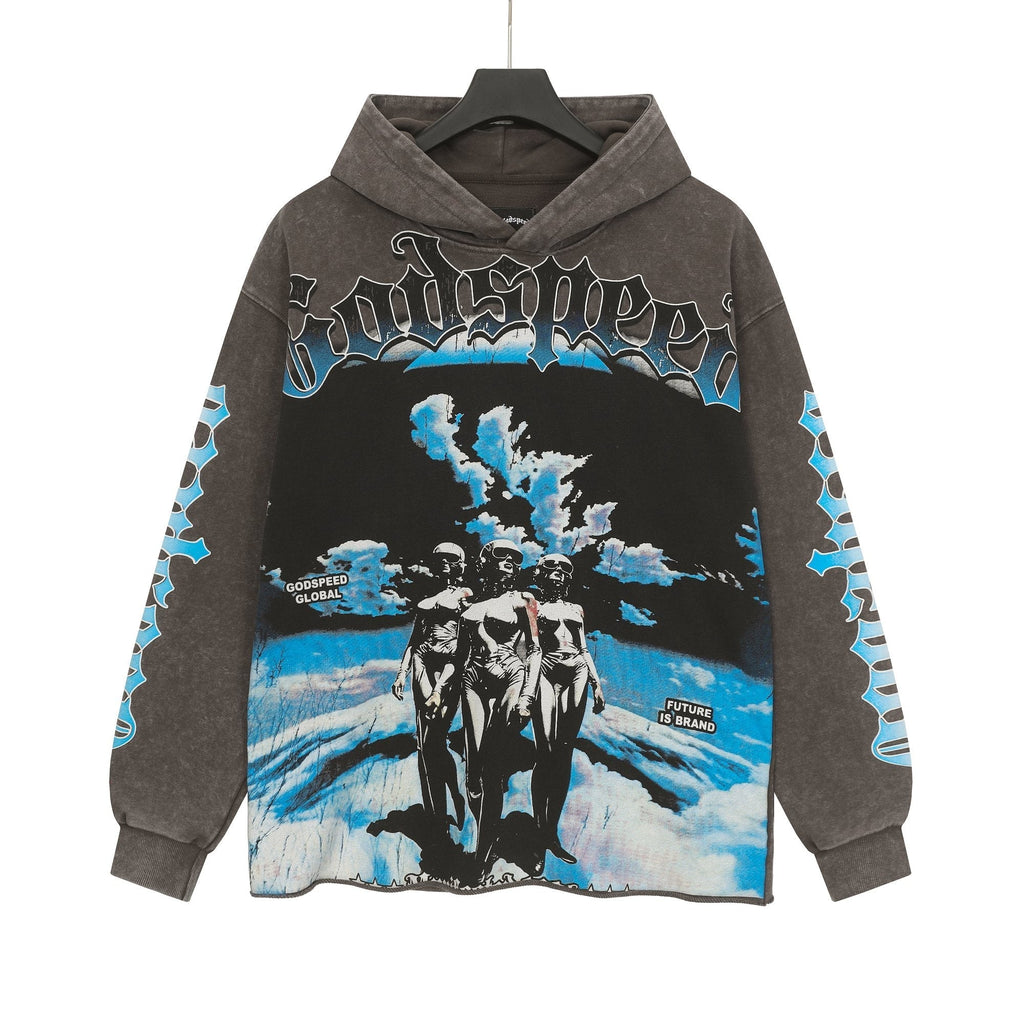 Godspeed Rock Graphic Distressed Hem Hoodie ¡ª hero
