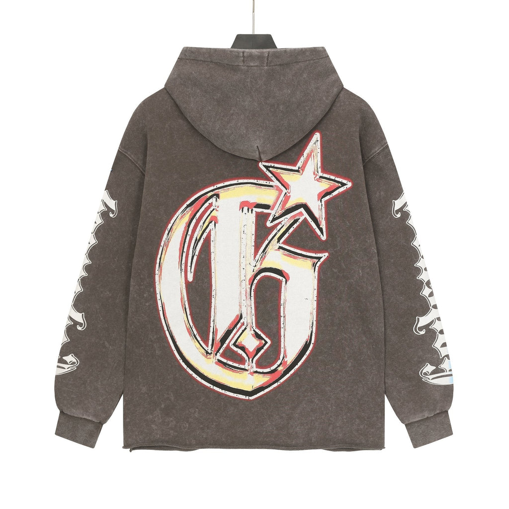 Godspeed Rock Graphic Distressed Hem Hoodie ¡ª back