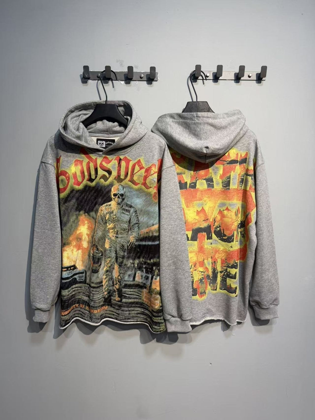 Godspeed Gray Racing Graphic Pullover Hoodie ¡ª context