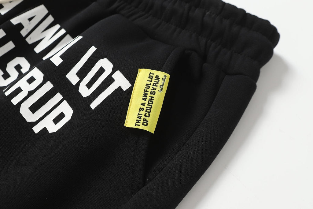 THAT'S A AWFUL LOT OF COUGH SYRUP Star Graphic Zip Hoodie & Pants Matching Set ¡ª detail