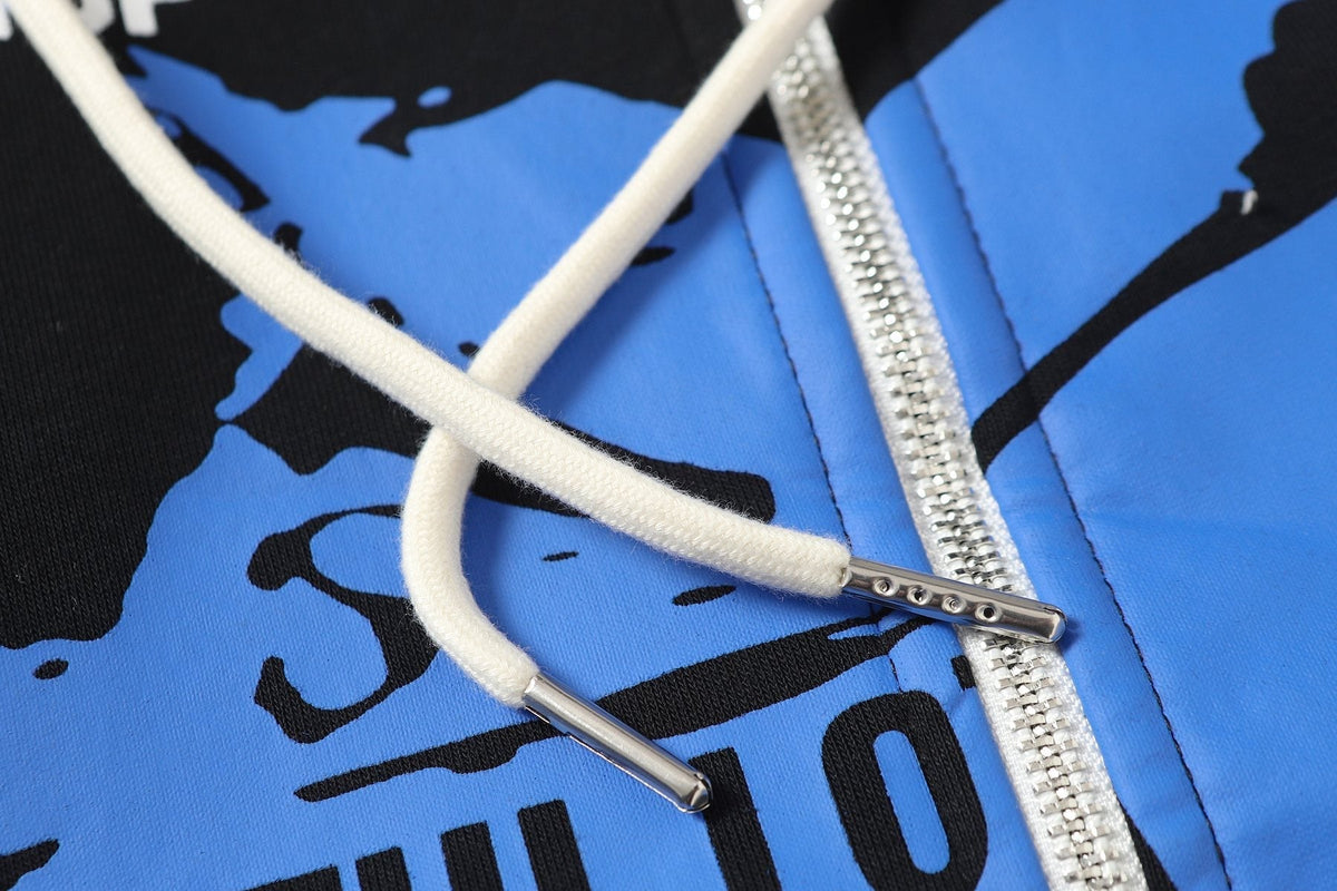 THAT'S A AWFUL LOT OF COUGH SYRUP Rising Star Graphic Zip Hoodie & Sweatpants Matching Set ¡ª detail