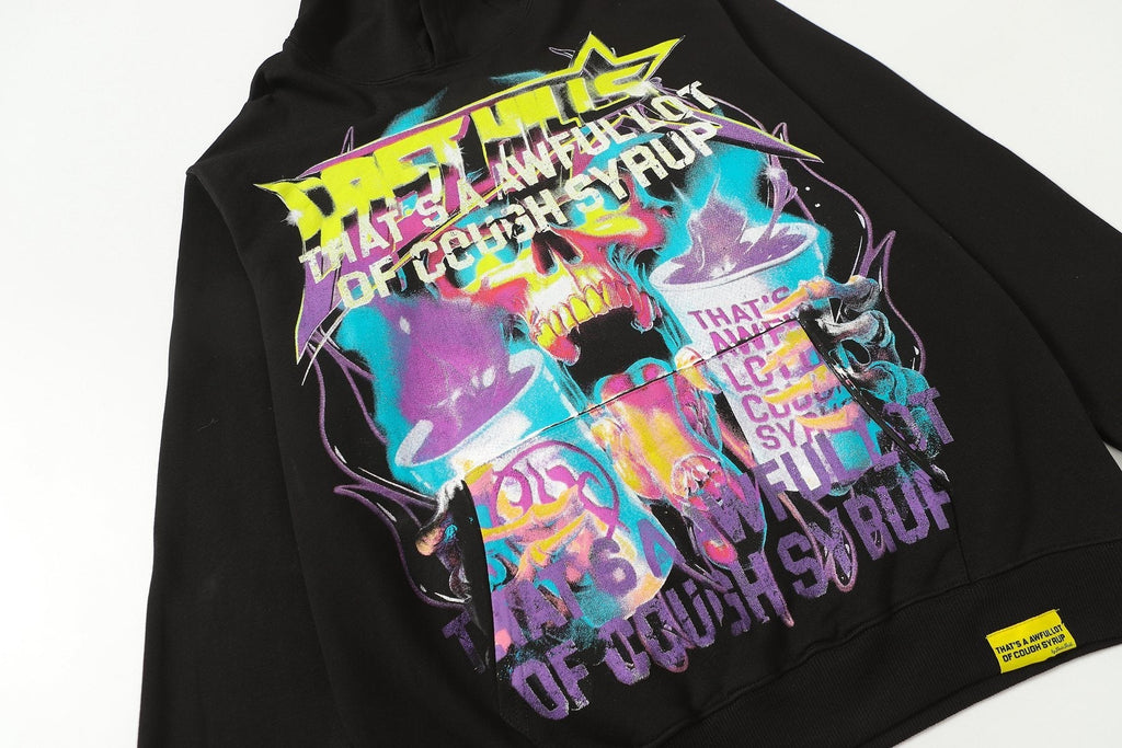 THAT'S A AWFUL LOT OF COUGH SYRUP Rising Star Graphic Hoodie ¡ª detail