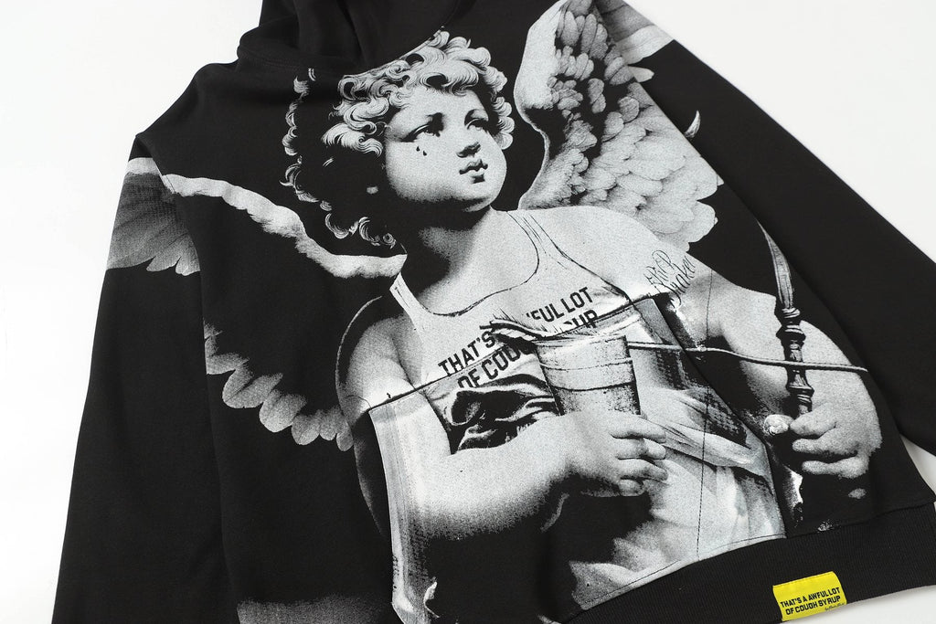 THAT'S A AWFUL LOT OF COUGH SYRUP Angel Tears Graphic Hoodie ¡ª detail