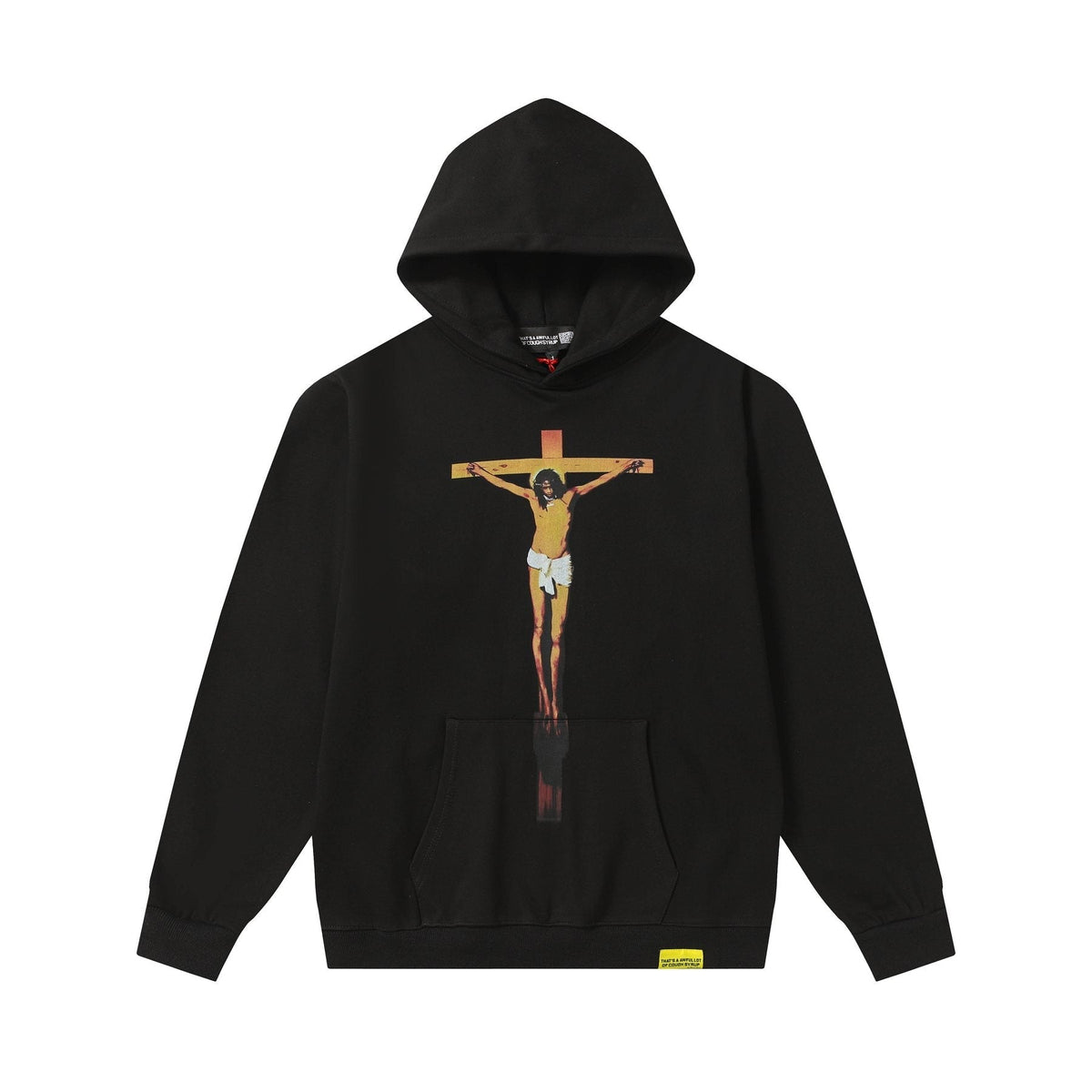 THAT'S A AWFUL LOT OF COUGH SYRUP Crucifixion Graphic Pullover Hoodie ¡ª front