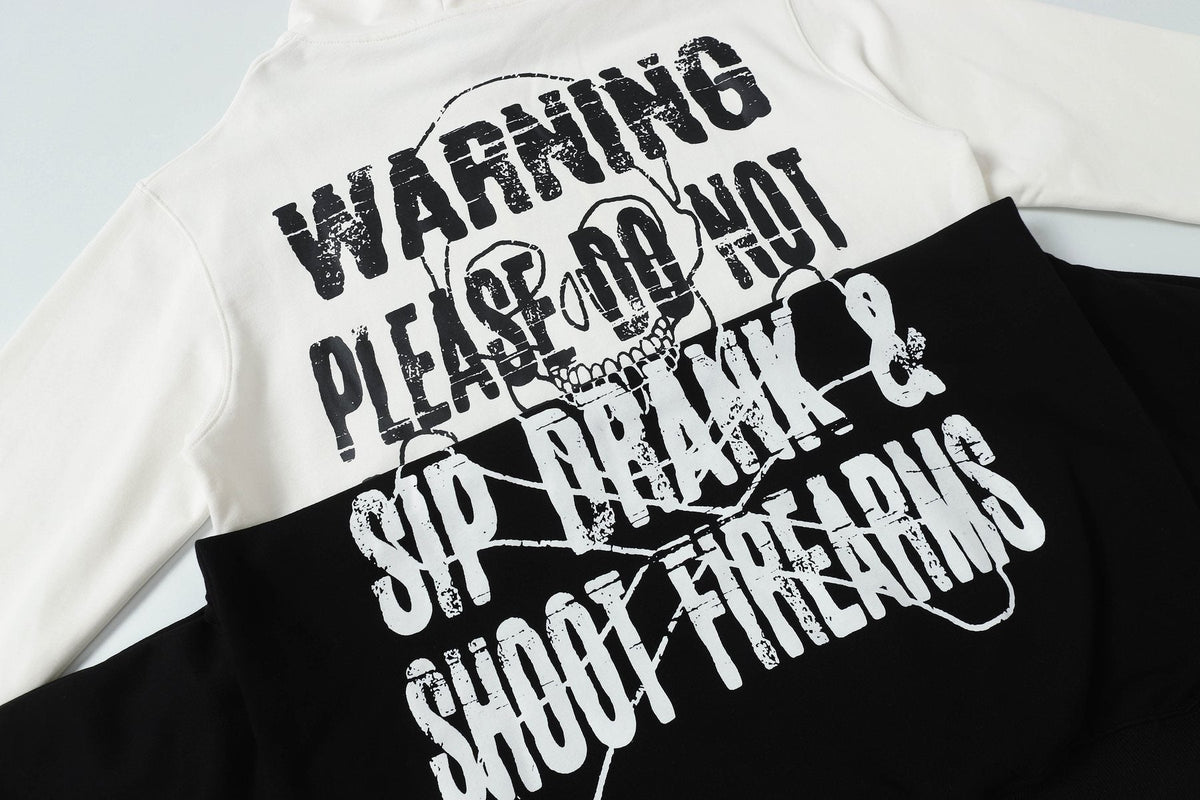 THAT'S A AWFUL LOT OF COUGH SYRUP Warning Graphic Hoodie ¡ª detail