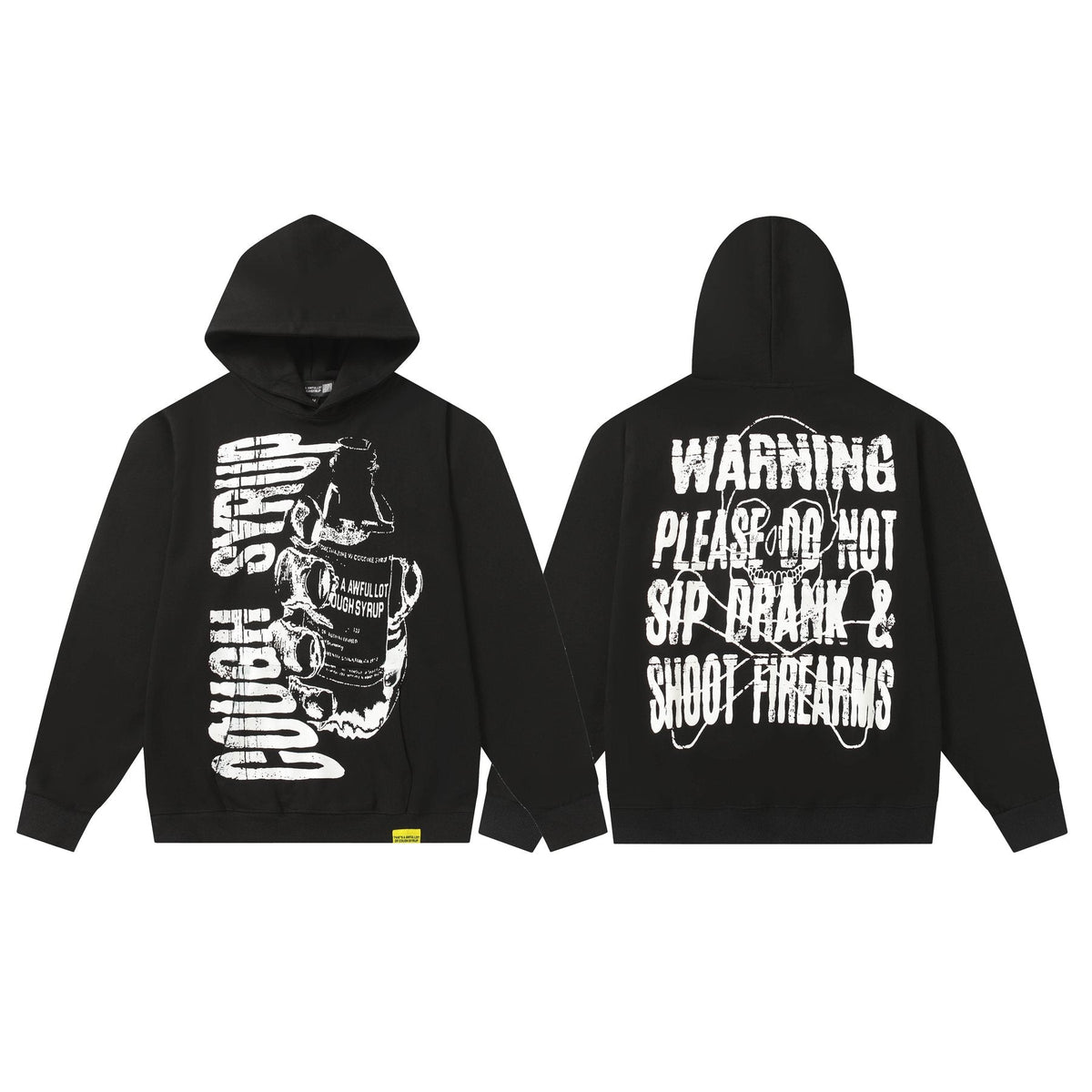 THAT'S A AWFUL LOT OF COUGH SYRUP Warning Graphic Hoodie ¡ª comparison
