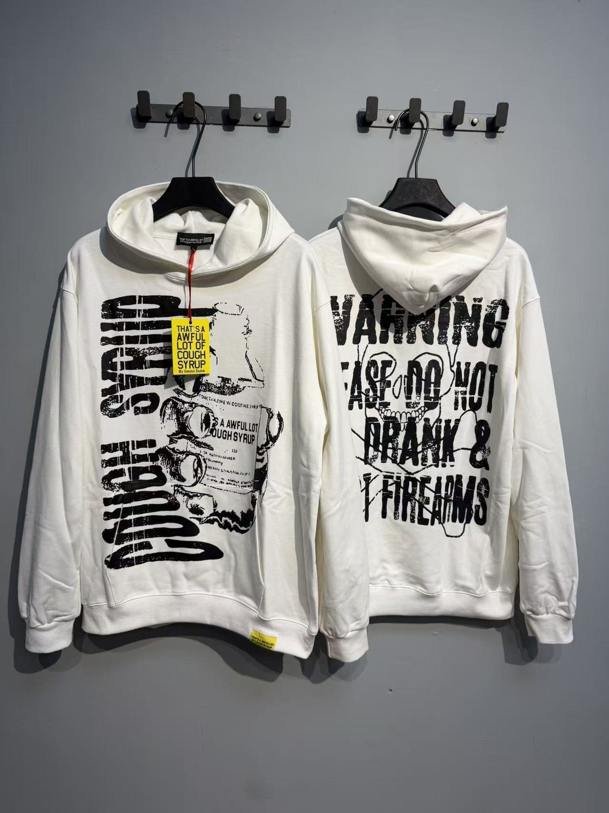 THAT'S A AWFUL LOT OF COUGH SYRUP Warning Graphic Hoodie ¡ª context