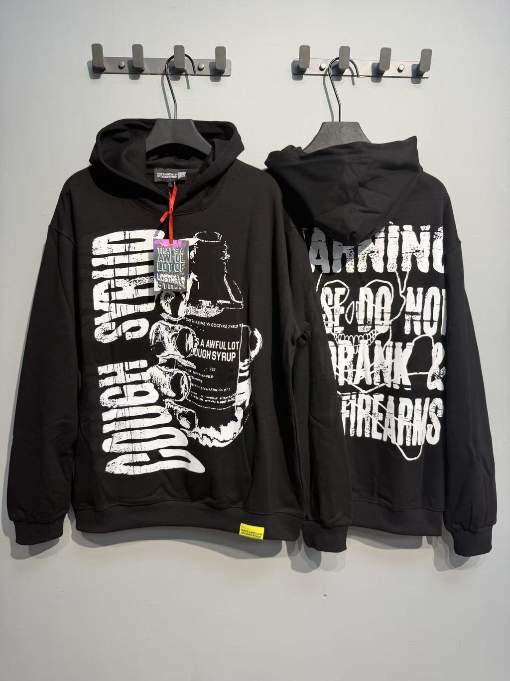 THAT'S A AWFUL LOT OF COUGH SYRUP Warning Graphic Hoodie ¡ª context