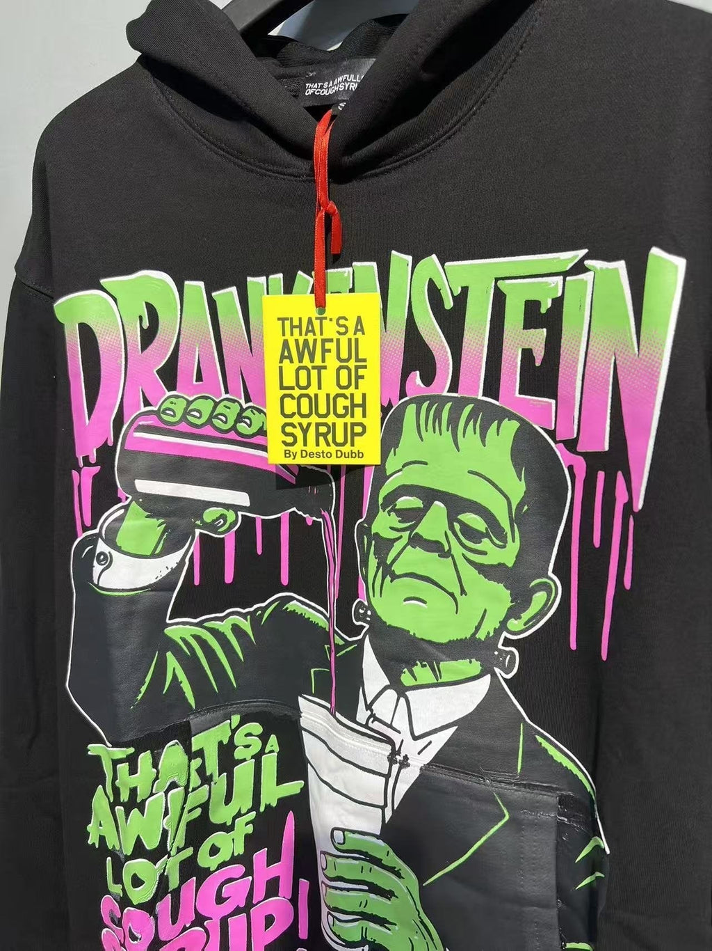 THAT'S A AWFUL LOT OF COUGH SYRUP Frankenstein Graphic Hoodie ¡ª context