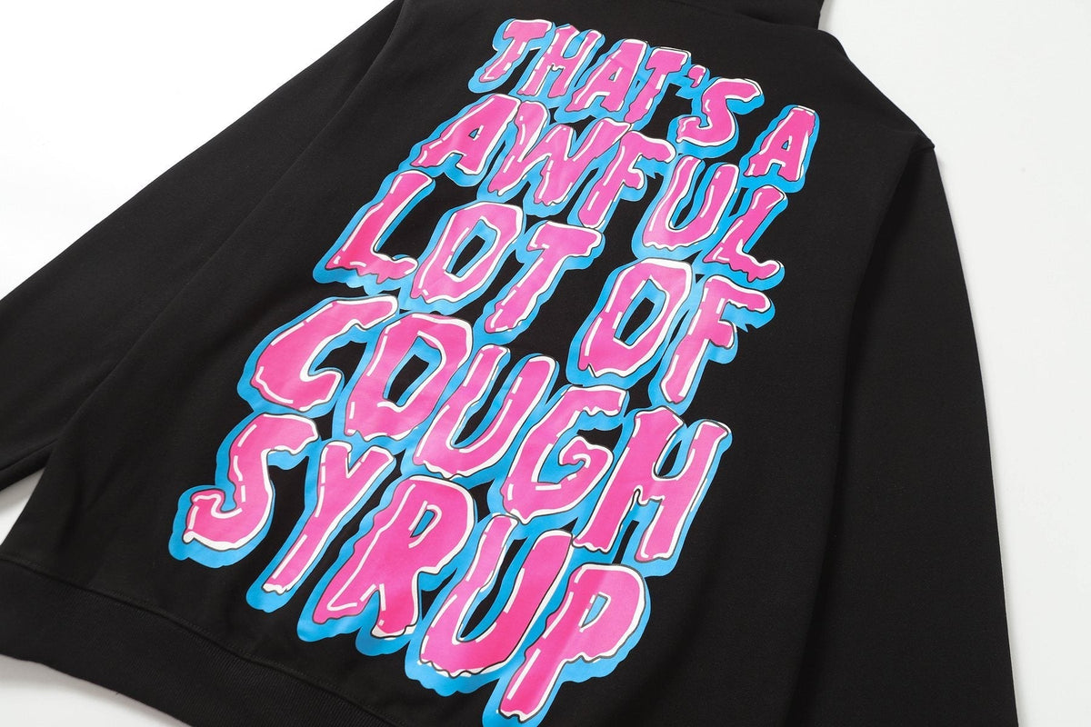 THAT'S A AWFUL LOT OF COUGH SYRUP Star Graphic Hoodie ¡ª detail
