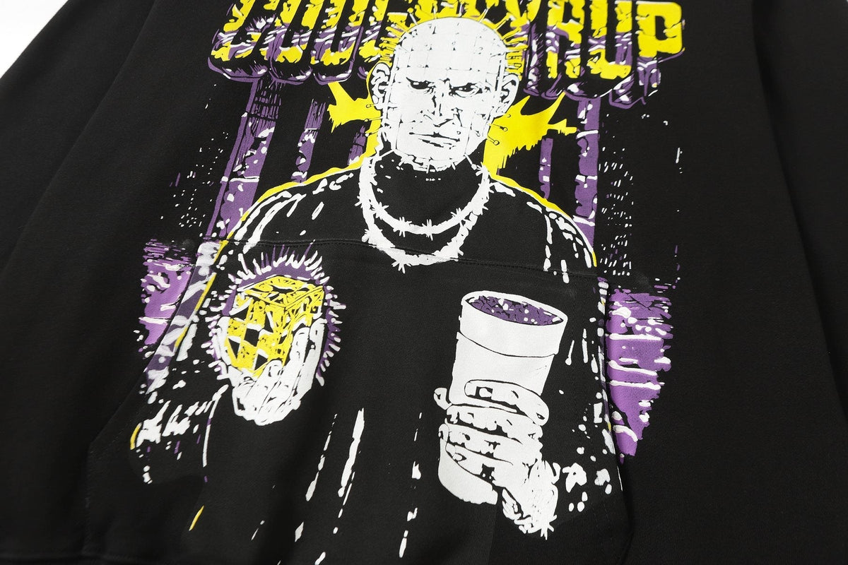 THAT'S A AWFUL LOT OF COUGH SYRUP Star Graphic Hoodie ¡ª detail