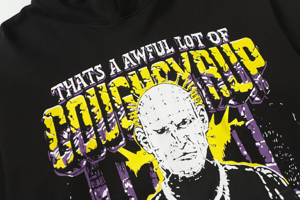 THAT'S A AWFUL LOT OF COUGH SYRUP Star Graphic Hoodie ¡ª detail