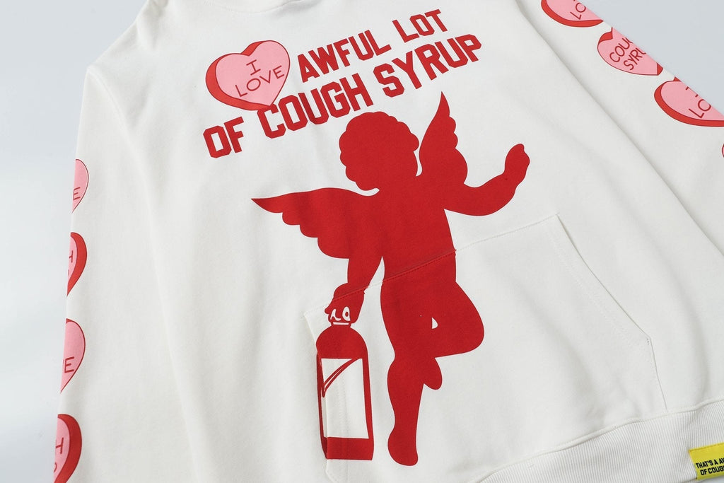 THAT'S A AWFUL LOT OF COUGH SYRUP Angel Tears Graphic Hoodie ¡ª detail
