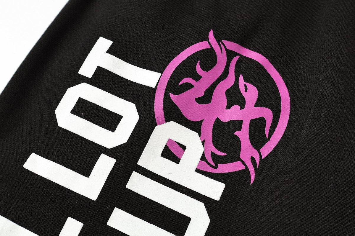 THAT'S A AWFUL LOT OF COUGH SYRUP Black Graphic Hoodie & Sweatpants Matching Set ¡ª detail