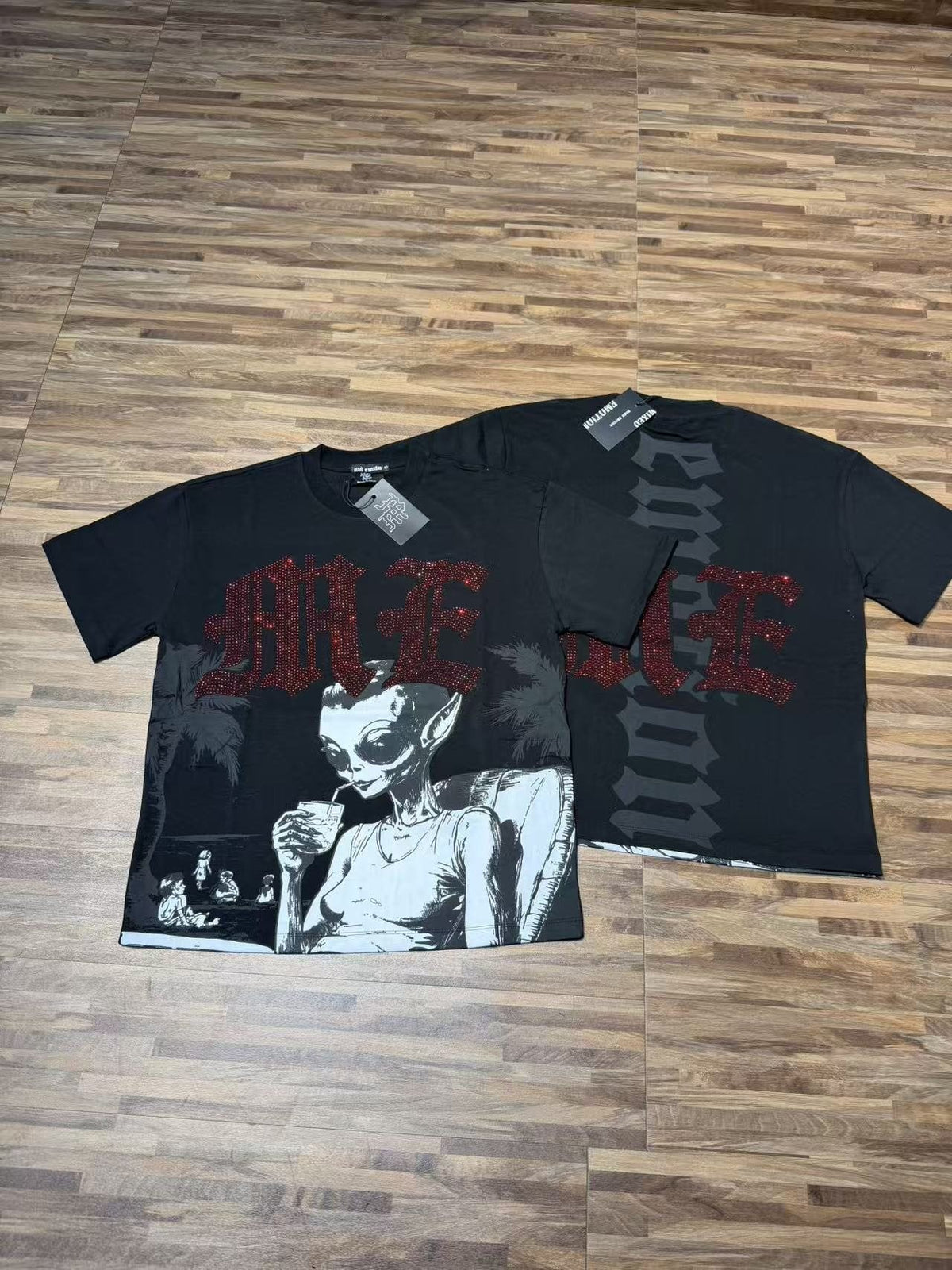 MIXED EMOTION Godspeed Rhinestone Graphic T-Shirt ¡ª context