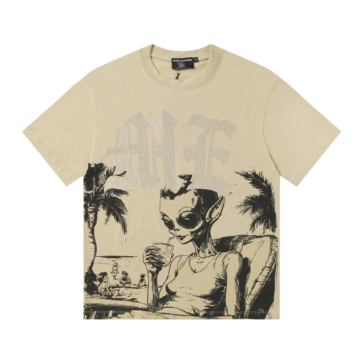 MIXED EMOTION Godspeed Rhinestone Graphic T-Shirt ¡ª hero