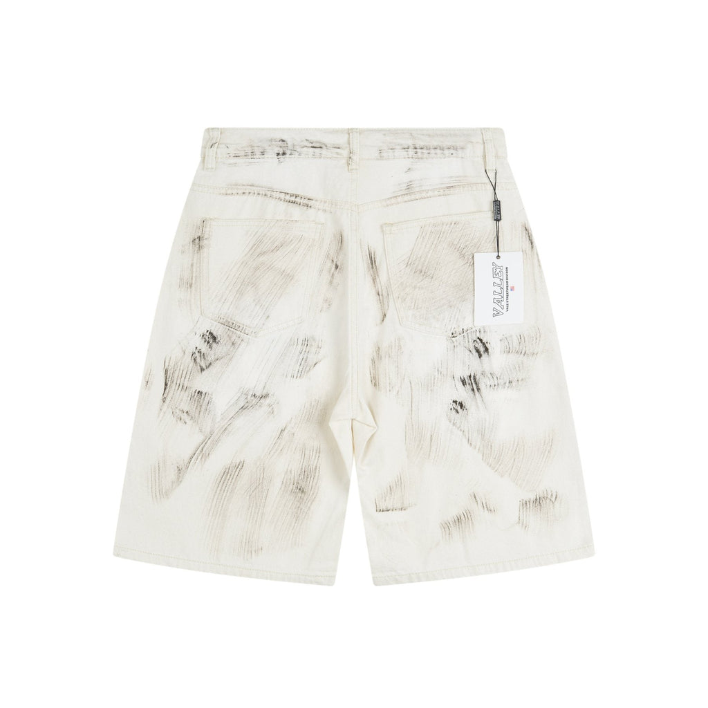VALLEY Skittles Rhinestone Denim Shorts ¡ª back