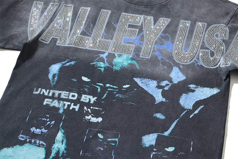 VALE USA United by Faith Rhinestone Graphic T-Shirt ¡ª detail
