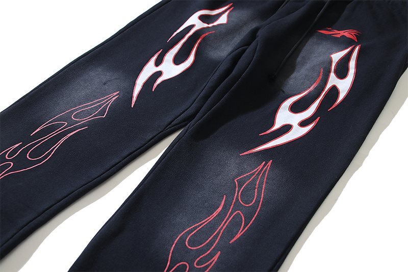 Helistar Flame Graphic Washed Sweatpants ¡ª detail