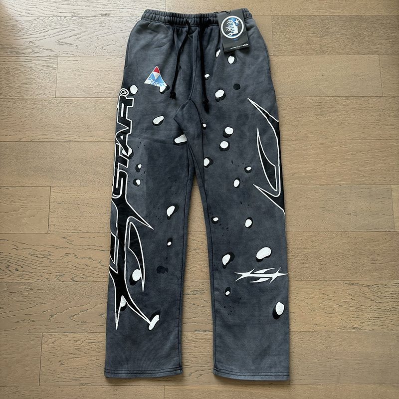 Helistar Washed Dark Gray Graphic Sweatpants ¡ª context