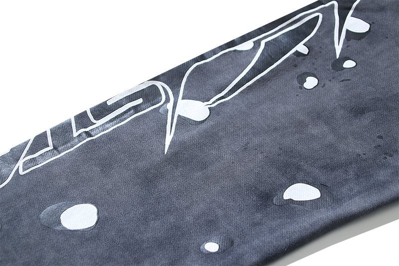 Helistar Washed Dark Gray Graphic Sweatpants ¡ª detail