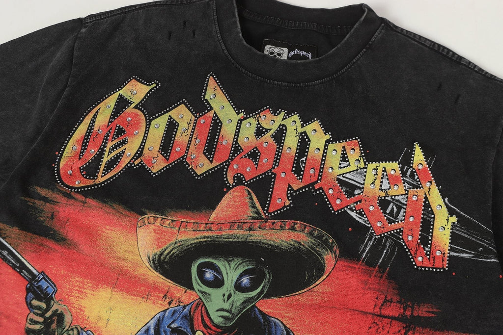 Godspeed Alien Cowboy Graphic T-Shirt ¡ª detail