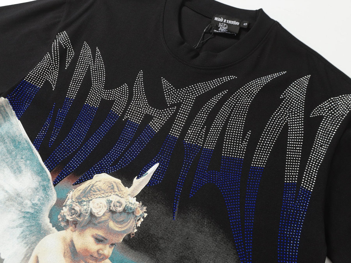 MIXED EMOTION Rhinestone Graphic T-Shirt ¡ª detail