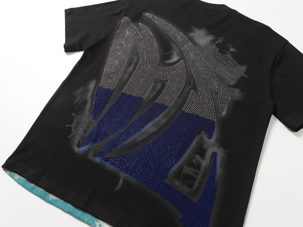 MIXED EMOTION Rhinestone Graphic T-Shirt ¡ª detail