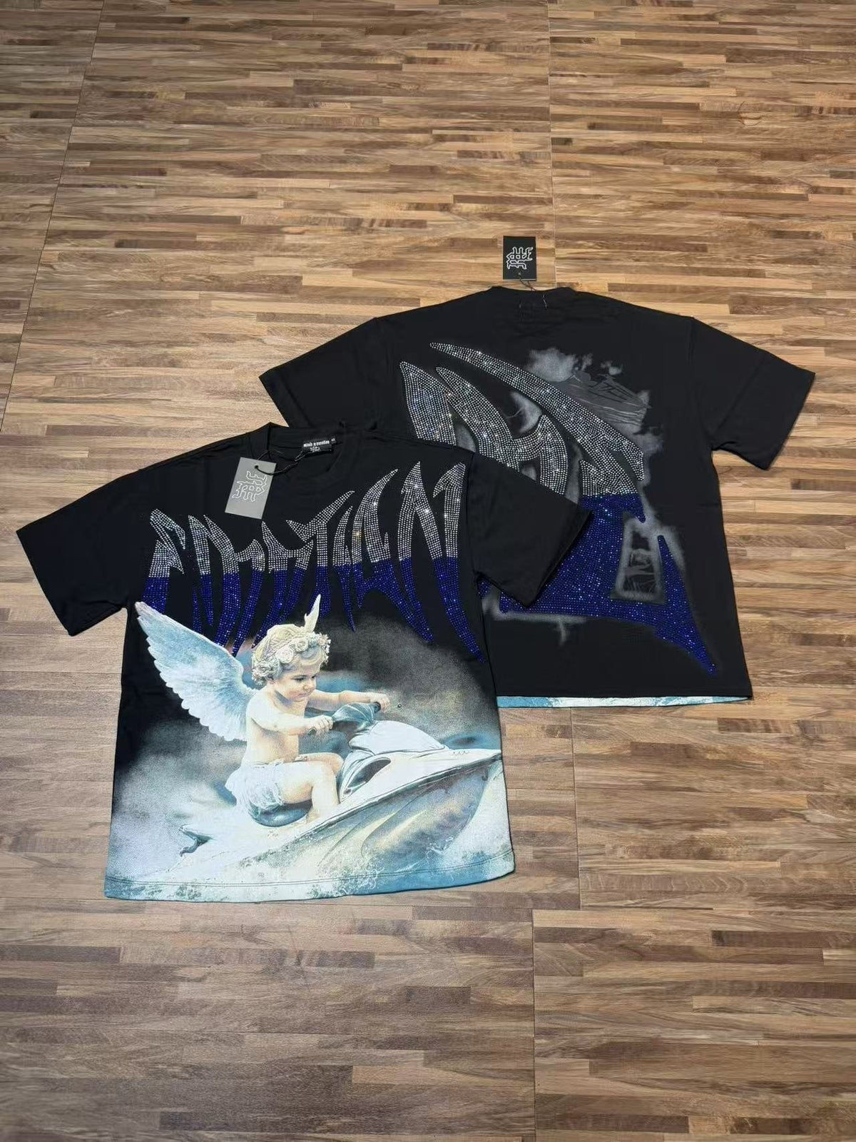 MIXED EMOTION Rhinestone Graphic T-Shirt ¡ª context