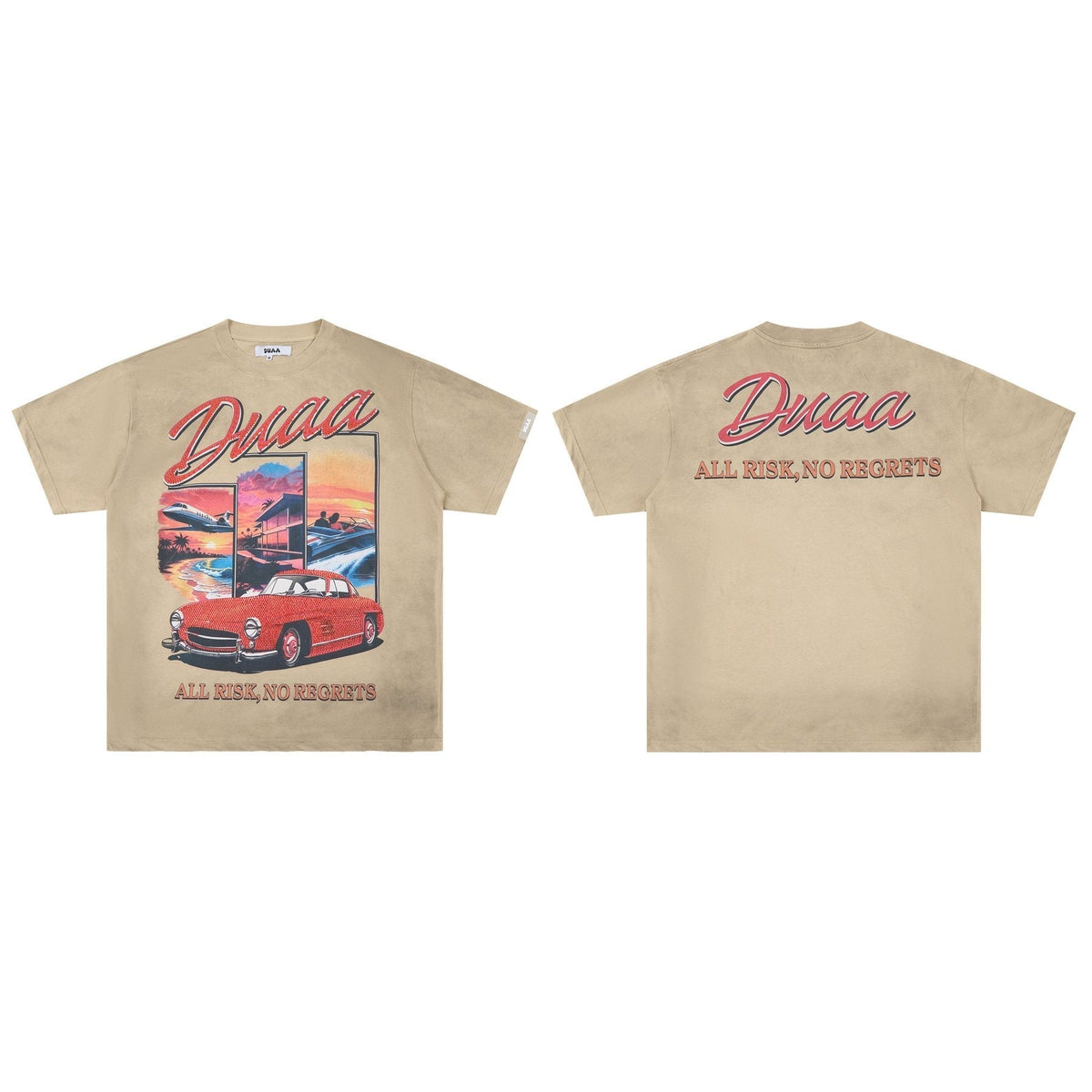 Rough Play All Risk Car Graphic Short-Sleeve T-Shirt ¡ª front