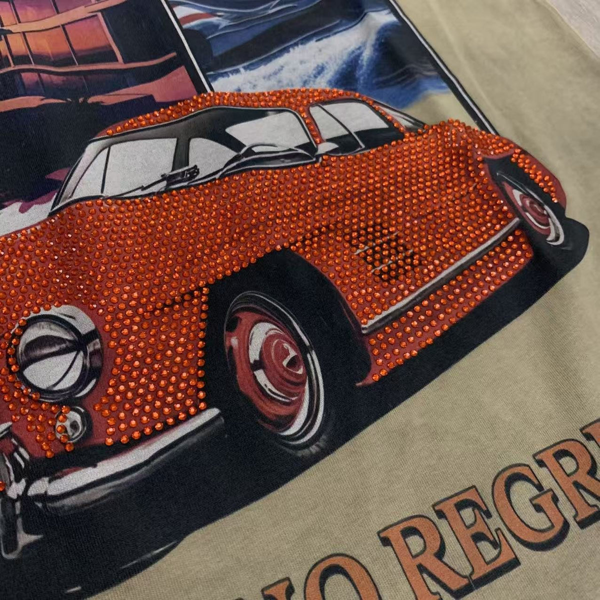 Rough Play All Risk Car Graphic Short-Sleeve T-Shirt ¡ª detail