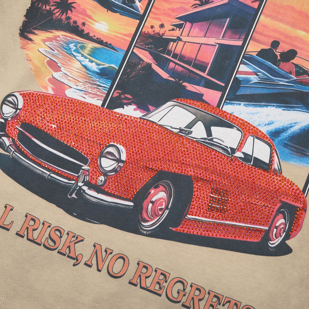 Rough Play All Risk Car Graphic Short-Sleeve T-Shirt ¡ª detail