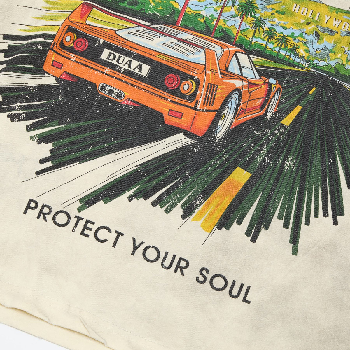 Rough Play DUAA Car Graphic Short-Sleeve T-Shirt ¡ª detail