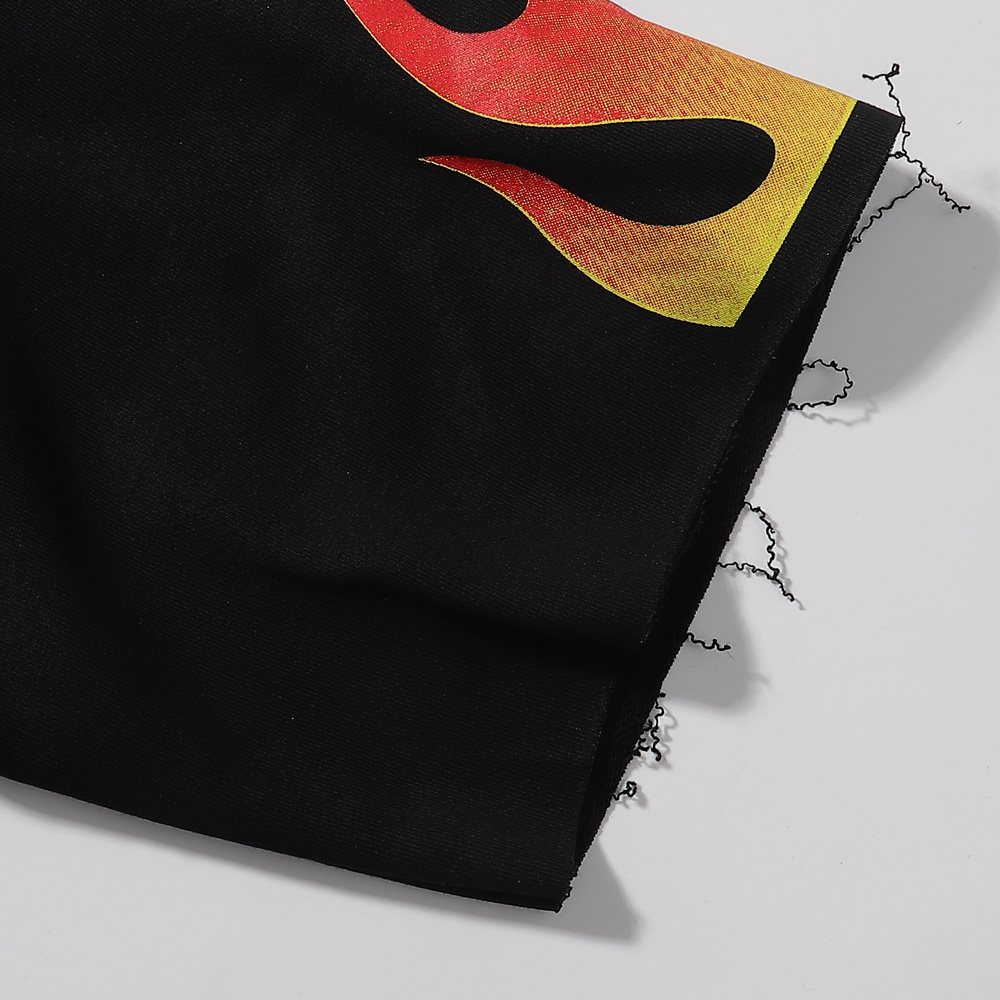 BKYS Revival Racing Skull Graphic Cropped T-Shirt ¡ª detail