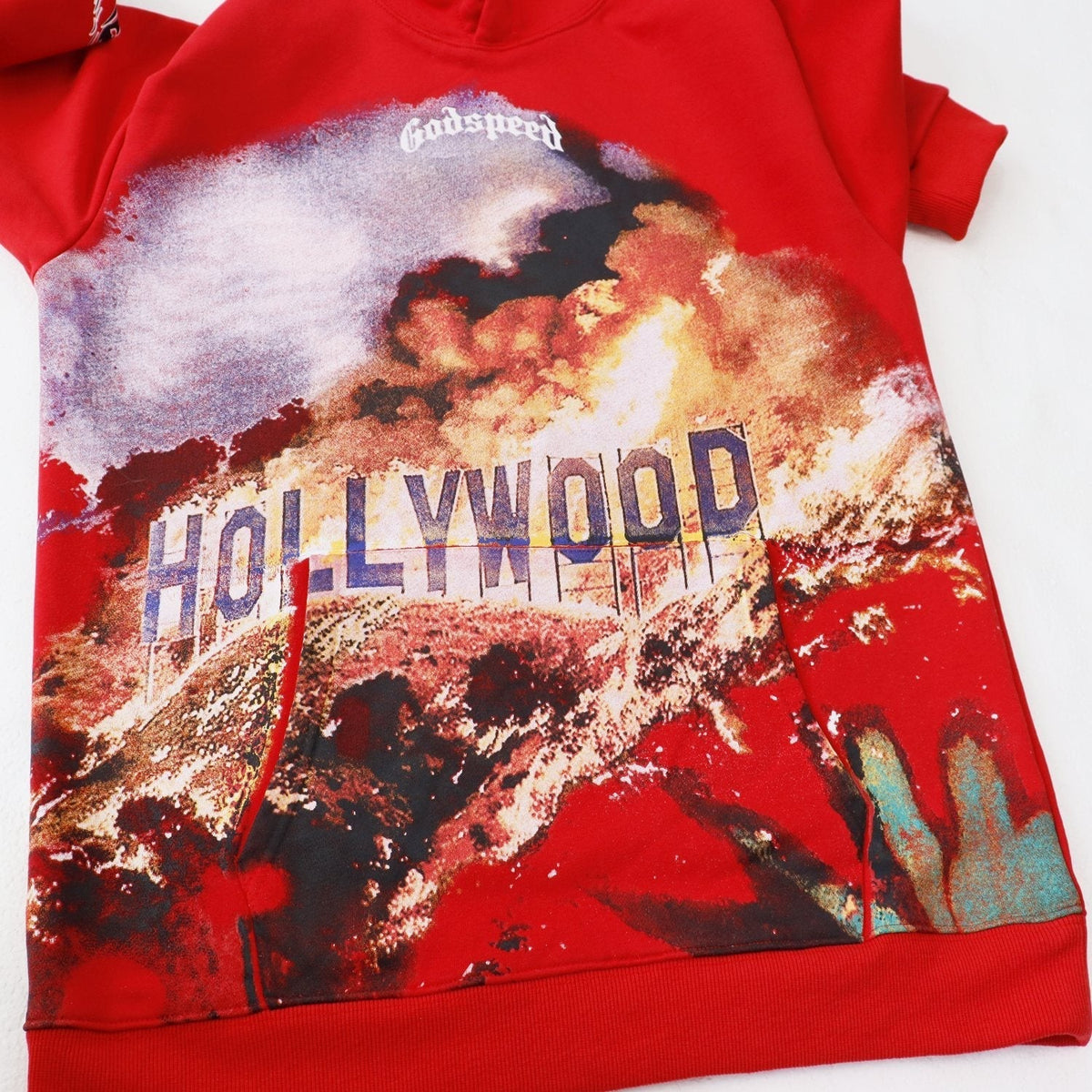 Godspeed Hollywood Hills Fire Graphic Hoodie ¡ª front