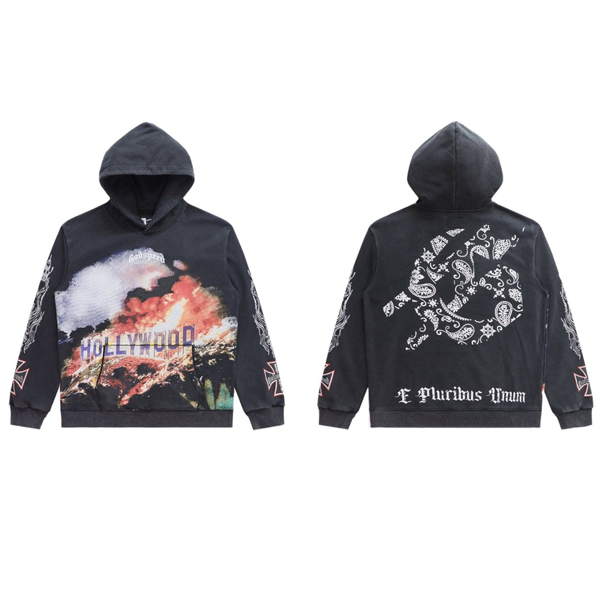 Godspeed Hollywood Hills Fire Graphic Hoodie ¡ª front