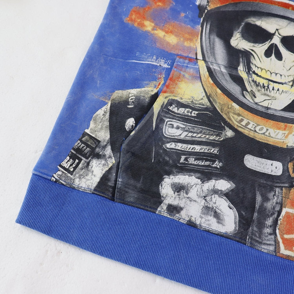 Godspeed Skull Racer Graphic Hoodie ¡ª detail
