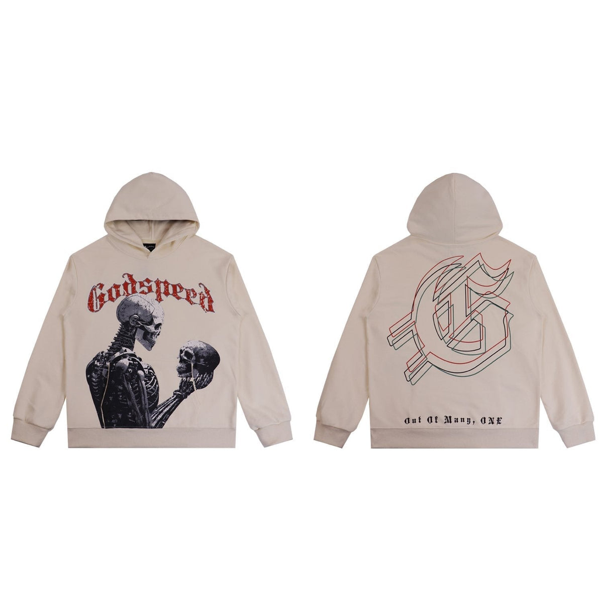 Godspeed Guitar Skeleton Graphic Hoodie ¡ª front