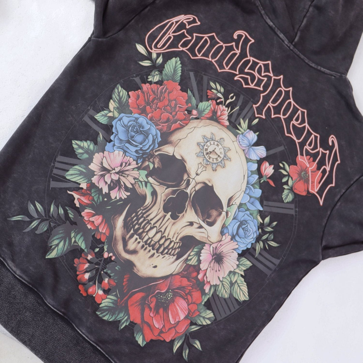 Godspeed Skull Rose Graphic Hoodie ¡ª back